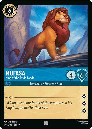 Disney Lorcana Fabled Mufasa - King of the Pride Lands 144/204 Common Cold Foil