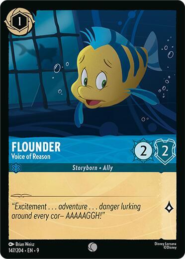 Disney Lorcana Fabled Flounder - Voice of Reason 147/204 Common