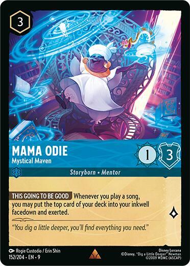 Disney Lorcana Fabled Mama Odie - Mystical Maven 152/204 Rare