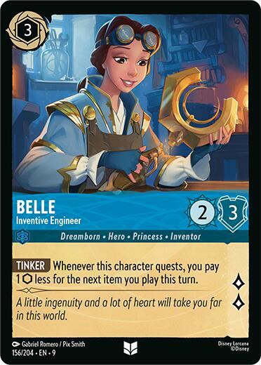Disney Lorcana Fabled Belle - Inventive Engineer 156/204 Uncommon
