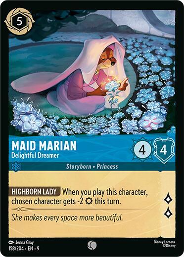 Disney Lorcana Fabled Maid Marian - Delightful Dreamer 158/204 Common Cold Foil