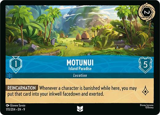 Disney Lorcana Fabled Motunui - Island Paradise 170/204 Uncommon Cold Foil