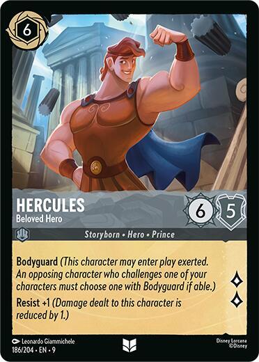 Disney Lorcana Fabled Hercules - Beloved Hero 186/204 Uncommon
