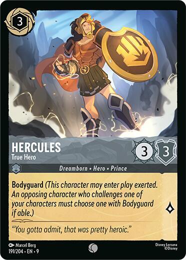 Disney Lorcana Fabled Hercules - True Hero 191/204 Common