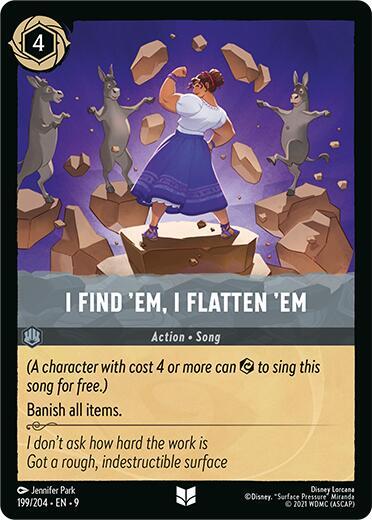 Disney Lorcana Fabled I Find 'Em, I Flatten 'Em 199/204 Uncommon