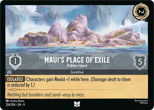 Disney Lorcana Fabled Maui's Place of Exile - Hidden Island 204/204 Uncommon