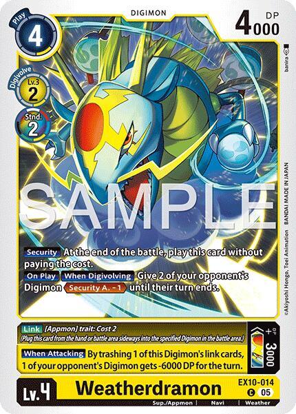 Digimon Card Game Sinister Order Weatherdramon EX10-014 C Common Near Mint
