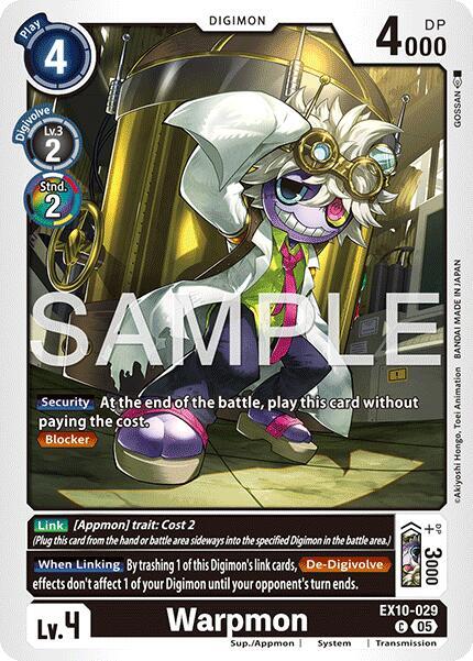 Digimon Card Game Sinister Order Warpmon EX10-029 C Common Near Mint
