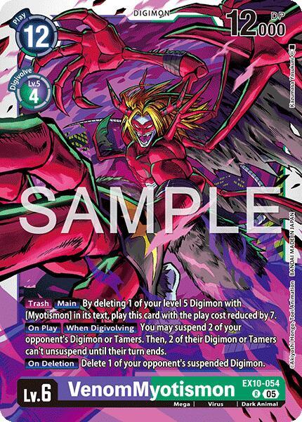 Digimon TCG Sinister Order VenomMyotismon EX10-054 R Rare