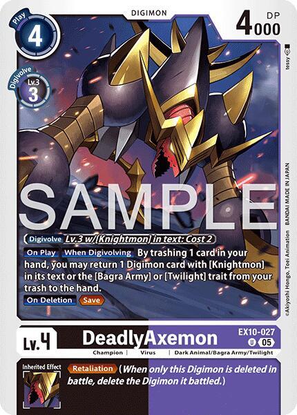 Digimon TCG Sinister Order DeadlyAxemon EX10-027 U Uncommon