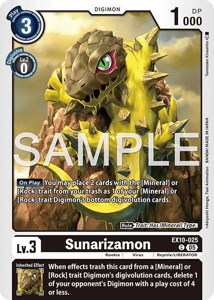 Digimon TCG Sinister Order Sunarizamon EX10-025 C Common