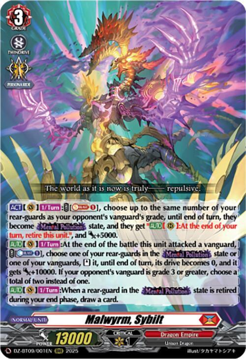 Cardfight Vanguard DZ-BT09: Super Brave Detonation Malwyrm, Sybilt DZ-BT09/001EN - RRR