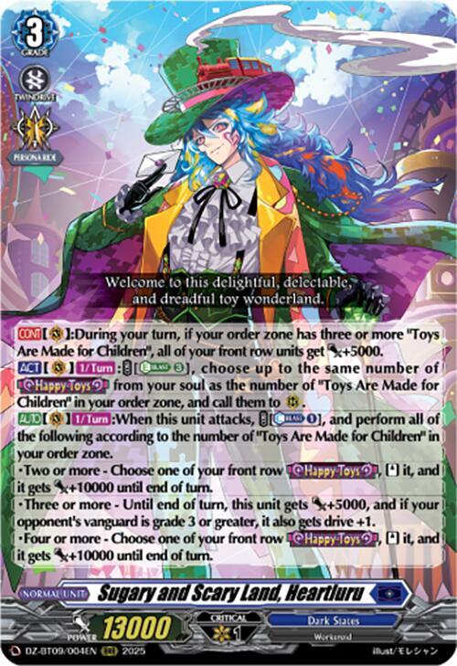 Cardfight Vanguard DZ-BT09: Super Brave Detonation Sugary and Scary Land, Heartluru DZ-BT09/004EN - RRR