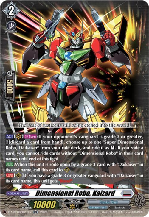 Cardfight Vanguard DZ-BT09: Super Brave Detonation Dimensional Robo, Kaizard  DZ-BT09/027EN - RR