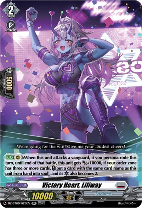 Cardfight Vanguard DZ-BT09: Super Brave Detonation Victory Heart, Liliway  DZ-BT09/029EN - RR