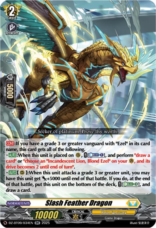 Cardfight Vanguard DZ-BT09: Super Brave Detonation Slash Feather Dragon  DZ-BT09/034EN - RR