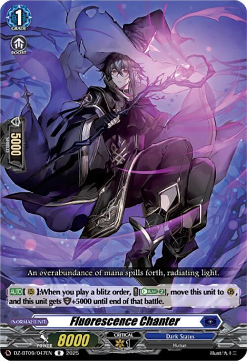 Cardfight Vanguard DZ-BT09: Super Brave Detonation Fluorescence Chanter  DZ-BT09/047EN - R