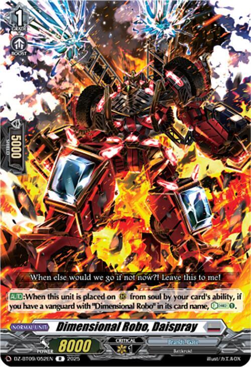 Cardfight Vanguard DZ-BT09: Super Brave Detonation Dimensional Robo, Daispray  DZ-BT09/052EN - R
