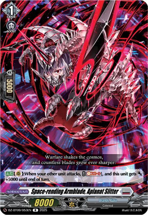 Cardfight Vanguard DZ-BT09: Super Brave Detonation Space-rending Armblade, Aplanat Slitter  DZ-BT09/053EN - R