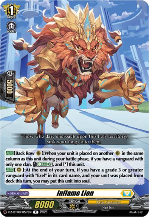 Cardfight Vanguard DZ-BT09: Super Brave Detonation Inflame Lion  DZ-BT09/057EN - R