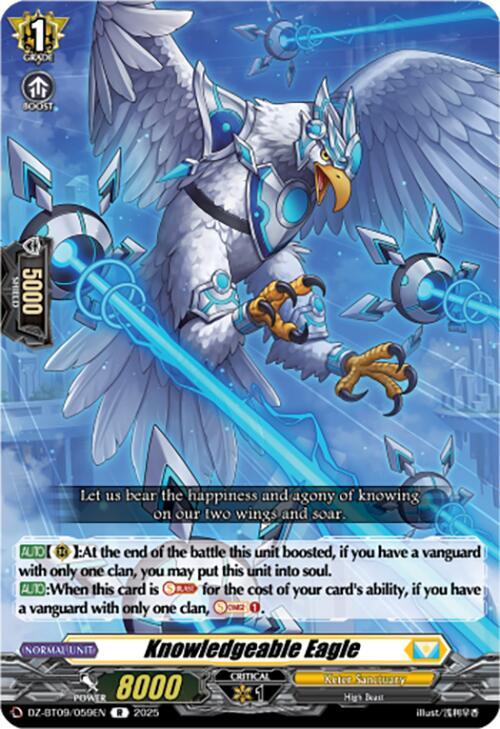 Cardfight Vanguard DZ-BT09: Super Brave Detonation Knowledgeable Eagle  DZ-BT09/059EN - R