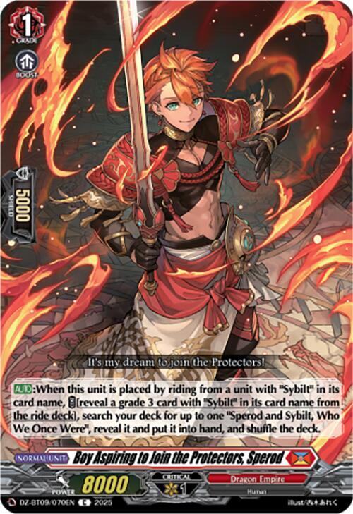 Cardfight Vanguard DZ-BT09: Super Brave Detonation Boy Aspiring to Join the Protectors, Sperod  DZ-BT09/070EN - C