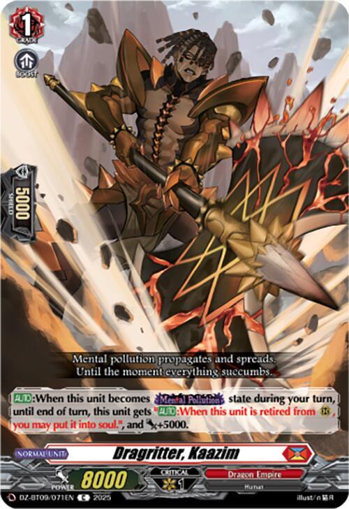 Cardfight Vanguard DZ-BT09: Super Brave Detonation Dragritter, Kaazim  DZ-BT09/071EN - C
