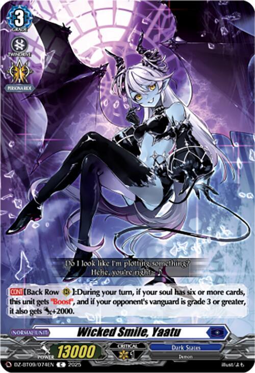 Cardfight Vanguard DZ-BT09: Super Brave Detonation Wicked Smile, Yaatu  DZ-BT09/074EN - C