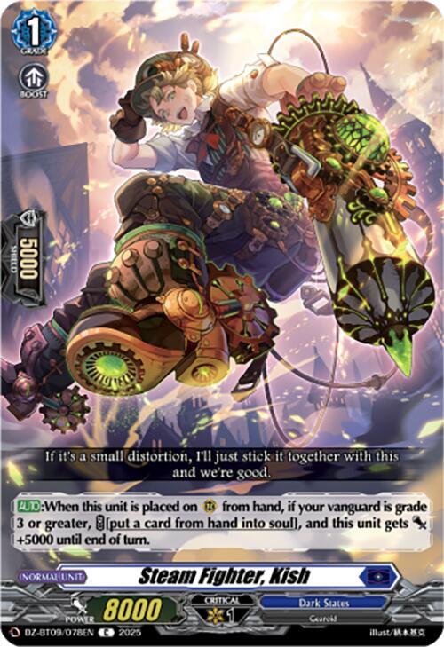 Cardfight Vanguard DZ-BT09: Super Brave Detonation Steam Fighter, Kish  DZ-BT09/078EN - C