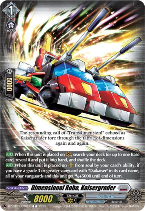 Cardfight Vanguard DZ-BT09: Super Brave Detonation Dimensional Robo, Kaisergrader DZ-BT09/086EN C Near Mint