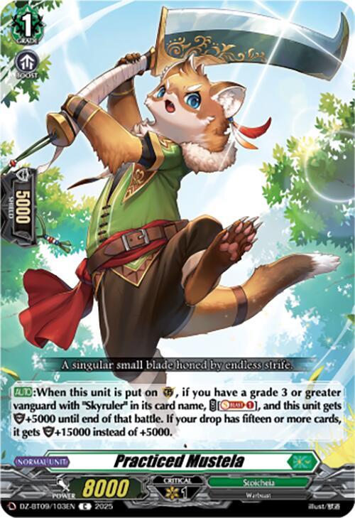 Cardfight Vanguard DZ-BT09: Super Brave Detonation Practiced Mustela  DZ-BT09/103EN - C