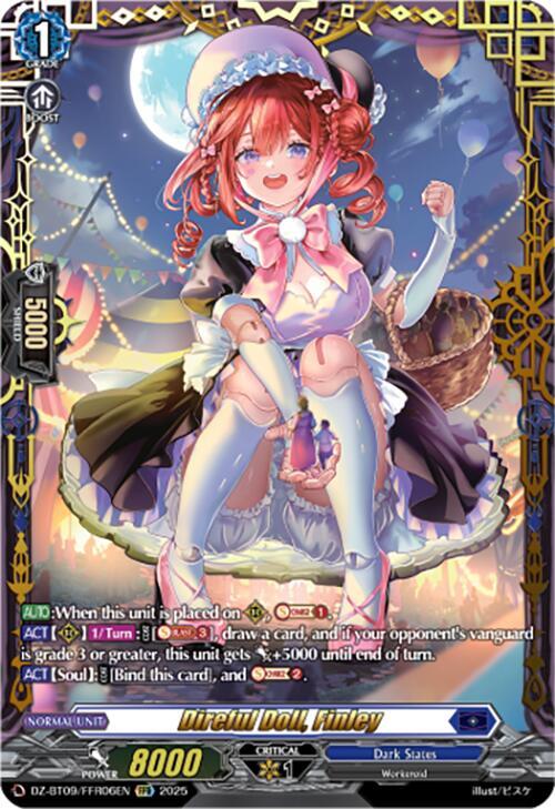 Cardfight Vanguard DZ-BT09: Super Brave Detonation Direful Doll, Finley (FFR)  DZ-BT09/FFR06EN - Double Frame Rare