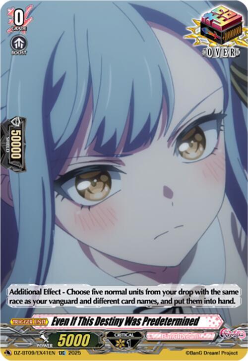 Cardfight Vanguard DZ-BT09: Super Brave Detonation Even If This Destiny Was Predetermined (EXC)  DZ-BT09/EX41EN - EXC