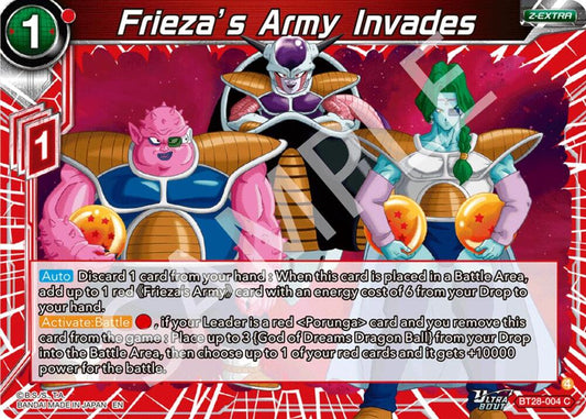 Dragon Ball Super CCG Prismatic Clash Frieza’s Army Invades BT28-004 Common Near Mint