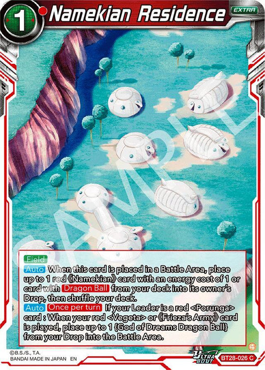 Dragon Ball Super CCG Prismatic Clash Namekian Residence BT28-026 Common Near Mint