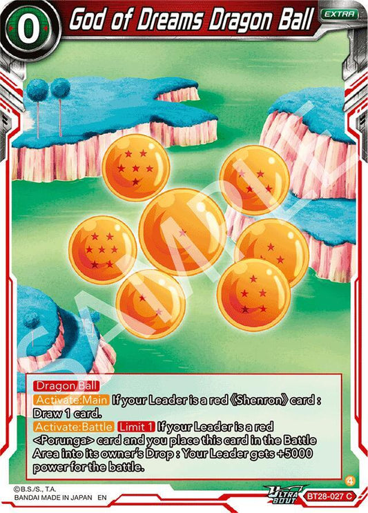 Dragon Ball Super CCG Prismatic Clash God of Dreams Dragon Ball BT28-027 Common Near Mint