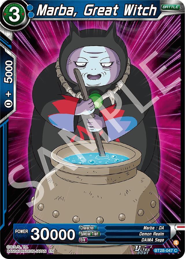 Dragon Ball Super CCG Prismatic Clash Marba, Great Witch BT28-047 Common Near Mint