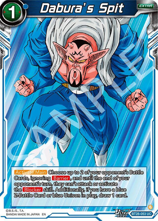 Dragon Ball Super CCG Prismatic Clash Dabura’s Spit BT28-053 Uncommon Near Mint Foil