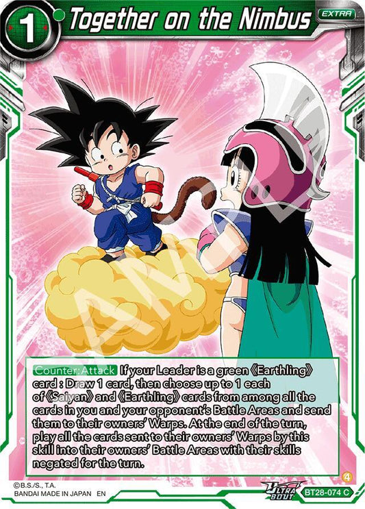 Dragon Ball Super: Masters Prismatic Clash Together on the Nimbus BT28-074 Common