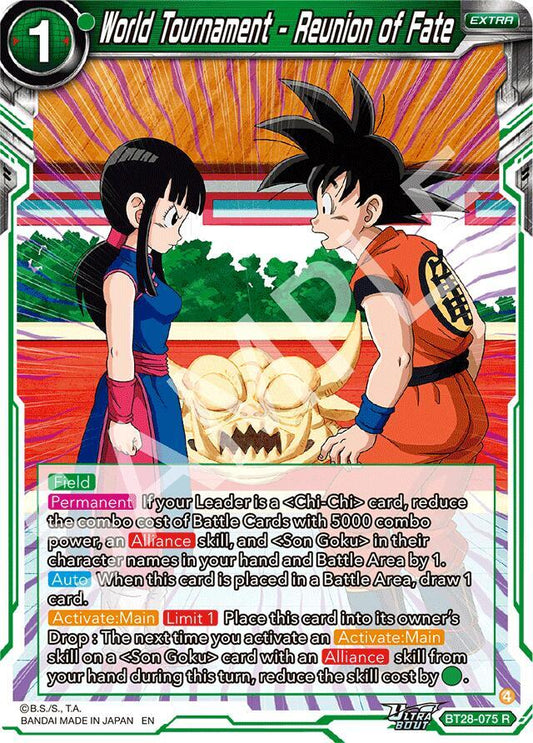 Dragon Ball Super: Masters Prismatic Clash World Tournament - Reunion of Fate BT28-075 Rare