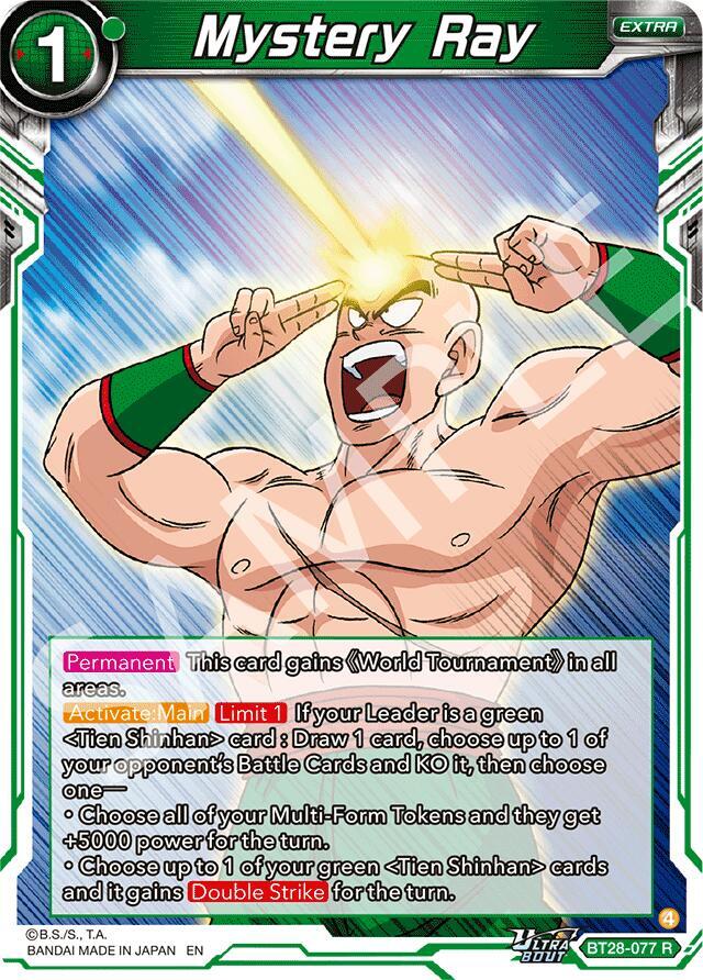 Dragon Ball Super CCG Prismatic Clash Mystery Ray BT28-077 Rare Near Mint Foil