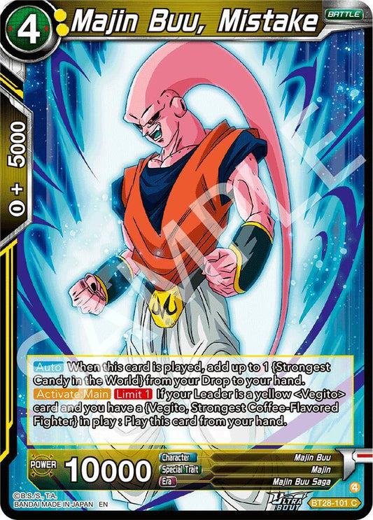 Dragon Ball Super: Masters Prismatic Clash Majin Buu, Mistake BT28-101 Common