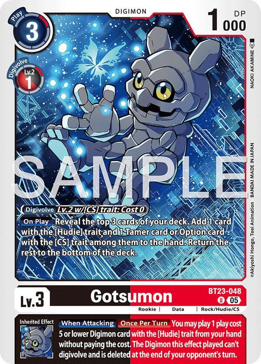 Digimon TCG Hackers' Slumber Gotsumon BT23-048 U Uncommon