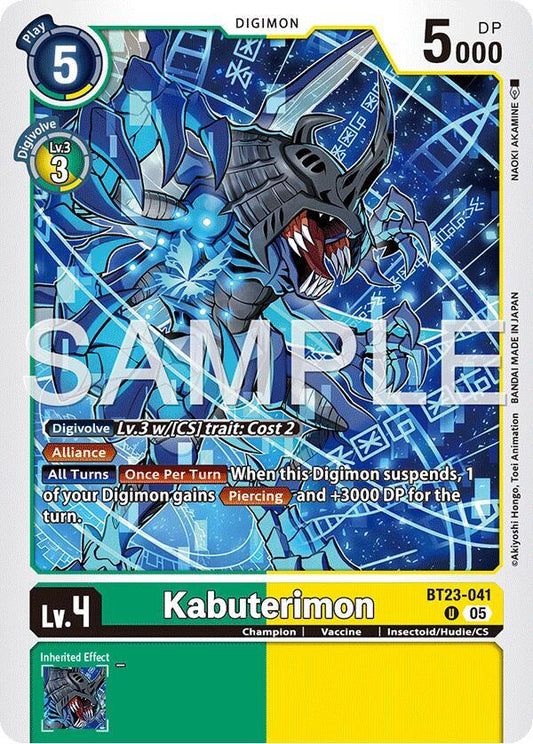 Digimon TCG Hackers' Slumber Kabuterimon BT23-041 U Uncommon