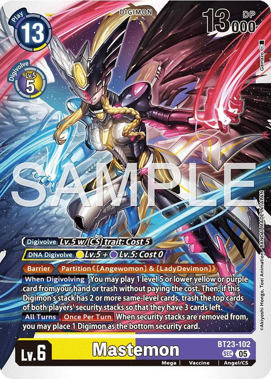 Digimon TCG Hackers' Slumber Mastemon BT23-102 SEC Secret Rare