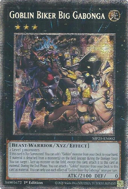 YuGiOh Cards 2025 Mega-Pack Goblin Biker Big Gabonga MP25-EN002 Starlight Rare