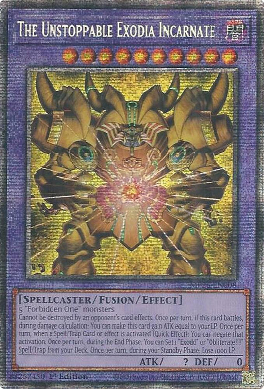 YuGiOh Cards 2025 Mega-Pack The Unstoppable Exodia Incarnate MP25-EN008 Starlight Rare
