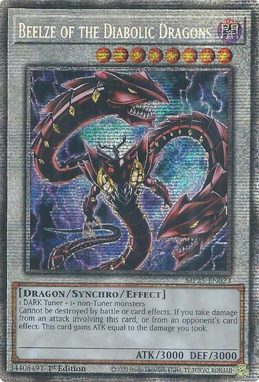 YuGiOh Cards 2025 Mega-Pack Beelze of the Diabolic Dragons MP25-EN023 Starlight Rare