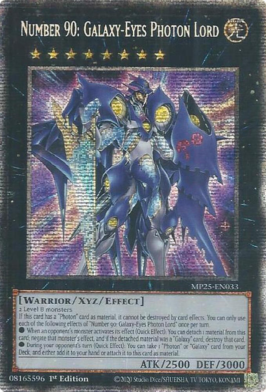 YuGiOh Cards 2025 Mega-Pack Number 90: Galaxy-Eyes Photon Lord MP25-EN033 Starlight Rare