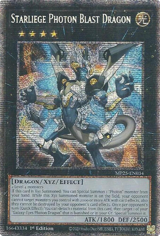 YuGiOh Cards 2025 Mega-Pack Starliege Photon Blast Dragon MP25-EN034 Starlight Rare